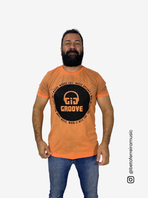 Camiseta Círculo GIG Laranja Reativo GIG Groove