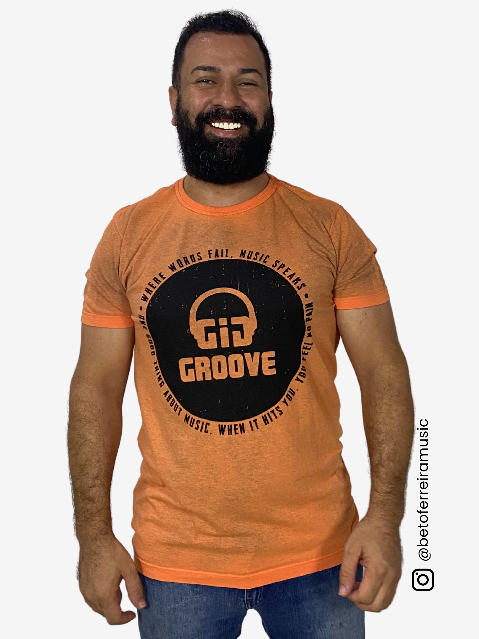 Camiseta Círculo GIG Laranja Reativo GIG Groove