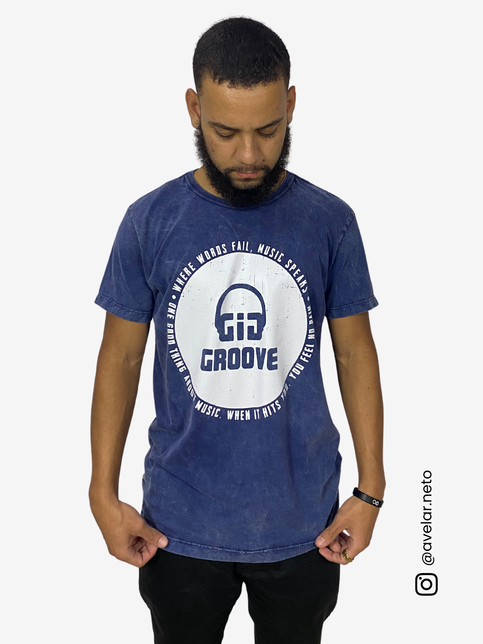 Camiseta Círculo GIG Azul Reativo GIG Groove