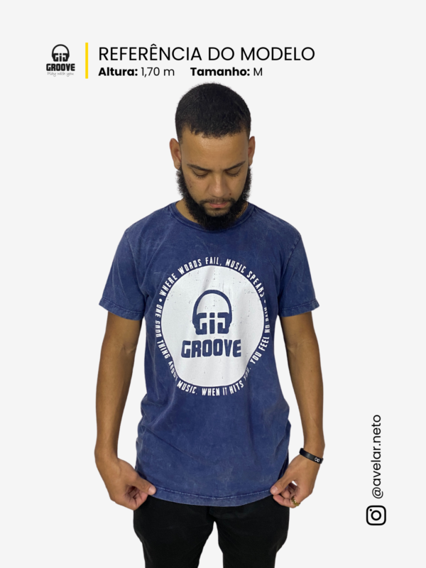 Camiseta Círculo GIG Azul Reativo GIG Groove