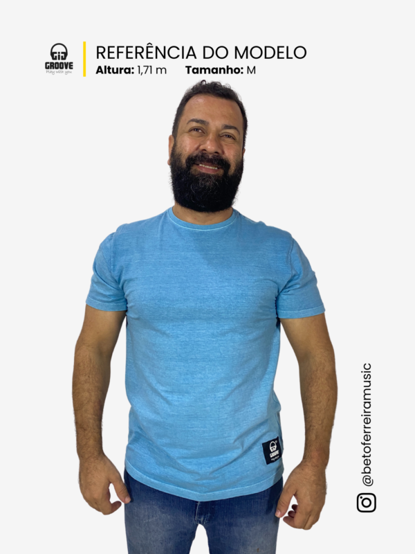 Camiseta Básica Azul Neon GIG Groove