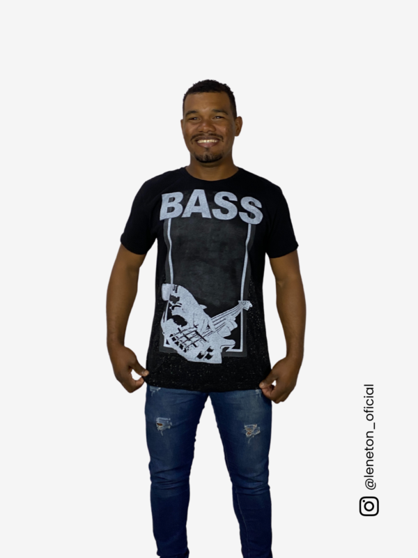 Camiseta Bass Preta Respingos GIG Groove