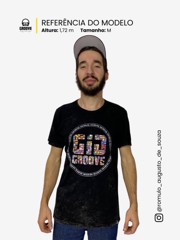 Camiseta Flags Preta Reativo GIG Groove