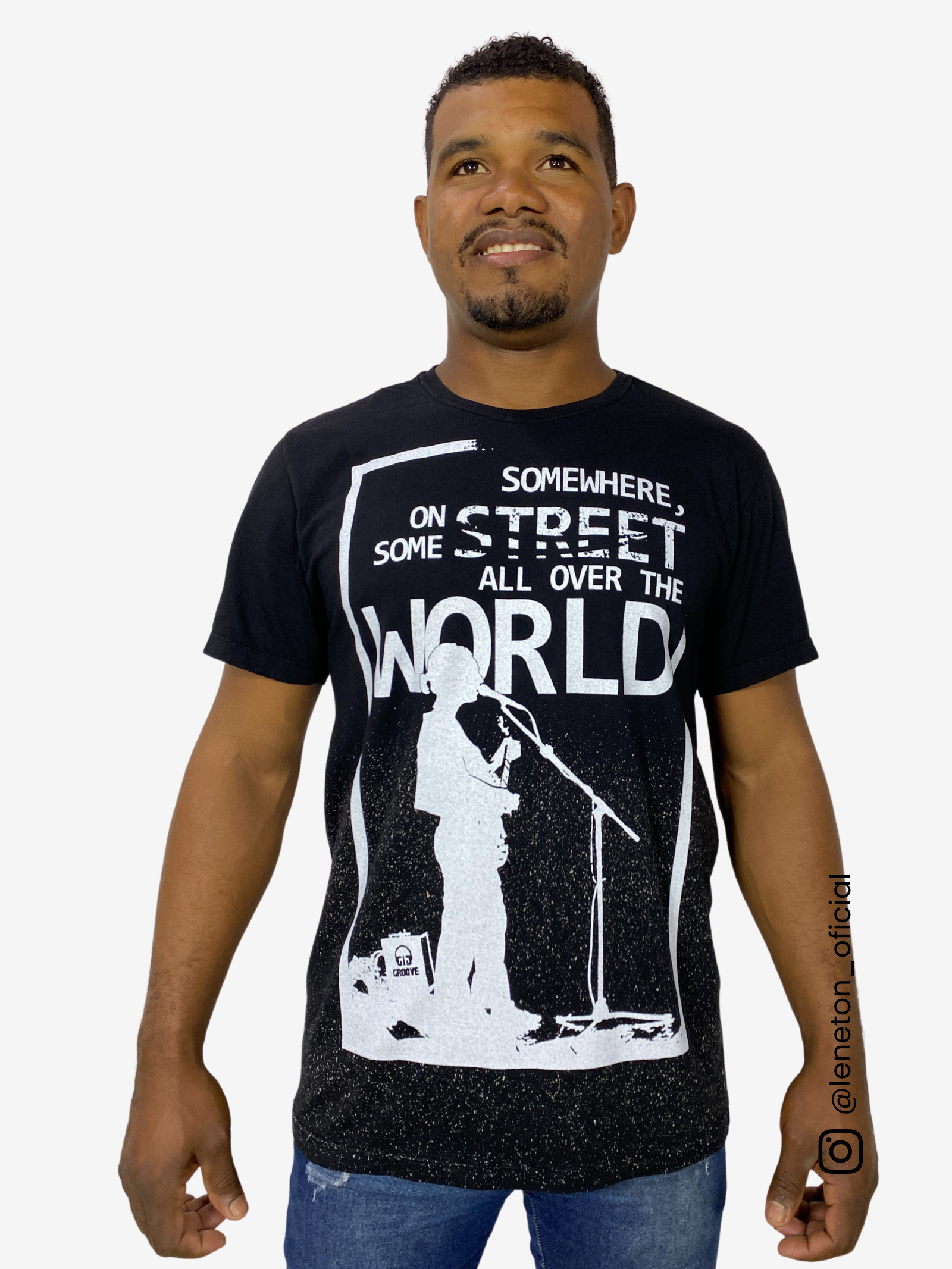 Camiseta Street Music Preta Respingos GIG Groove